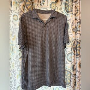 Vineyard Vines Boys' Navy Micro-Pattern Polo